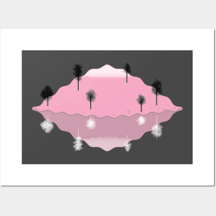 Empty Floating Island - Gray Void Posters and Art